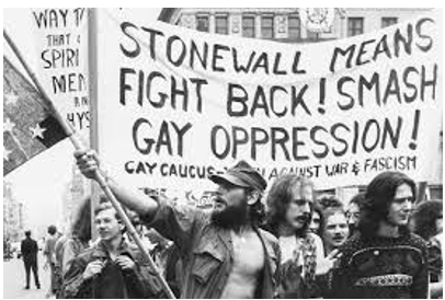 Group of people at Stonewall protest